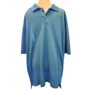Adidas Climalite Blue & Black Polo Golf  Shirt Classic Mens SZ Large